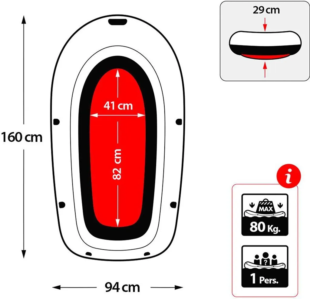 Bateau INTEX Explorer Pro 100 Robuste en Vinyle avec 3 Chambres à Air - 20