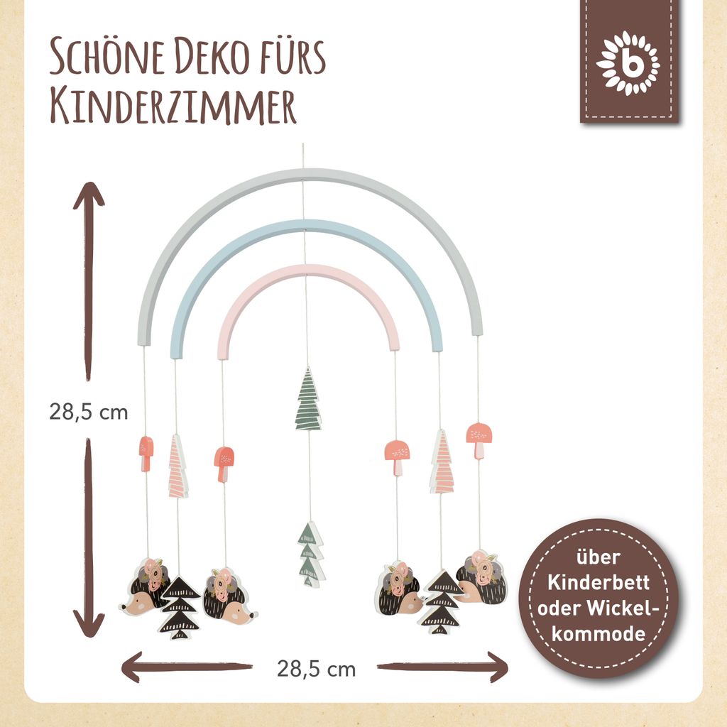 Bieco Baby Mobile Waldtiere Baby Igel - Mobile Wickeltisch Produktbild 5