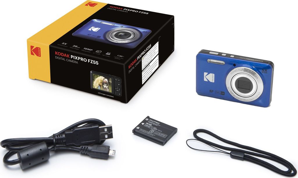 KODAK Digitalkamera Pixpro FZ55 CMOS 5x 16MP Blau