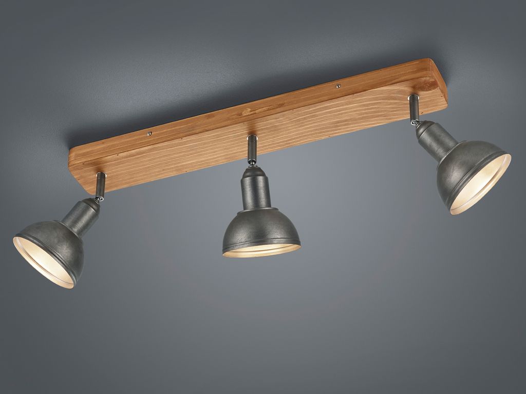 Trio Leuchten 3er Spot Delhi nickel antik Produktbild 