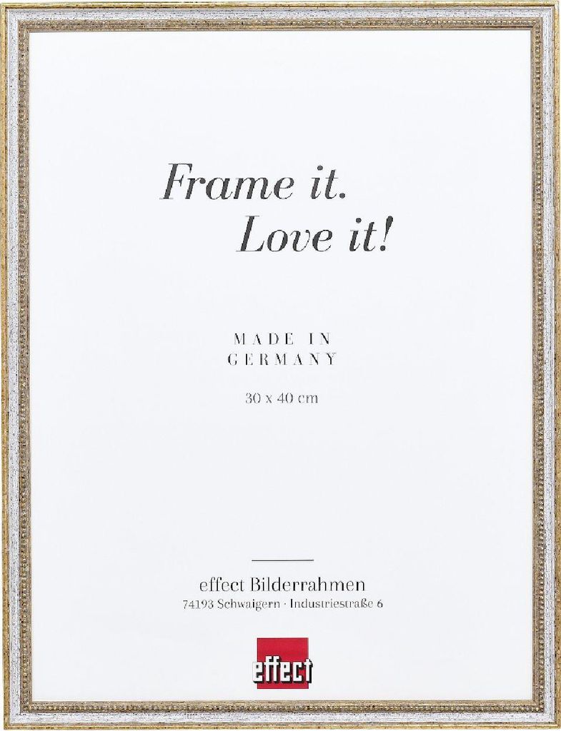 effect Bilderrahmen Holz Profil 66 weiß 30x45 cm Kunstglas