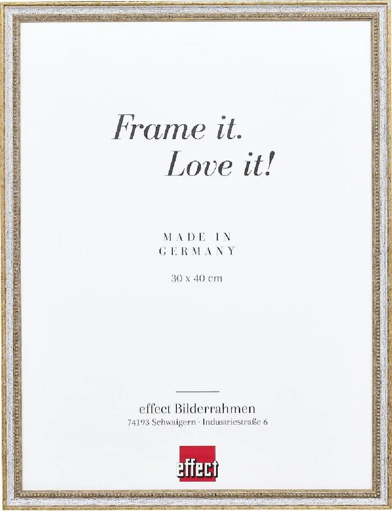 Cornice effetto legno profilo 66 bianco 20x25 cm con vetro artistico