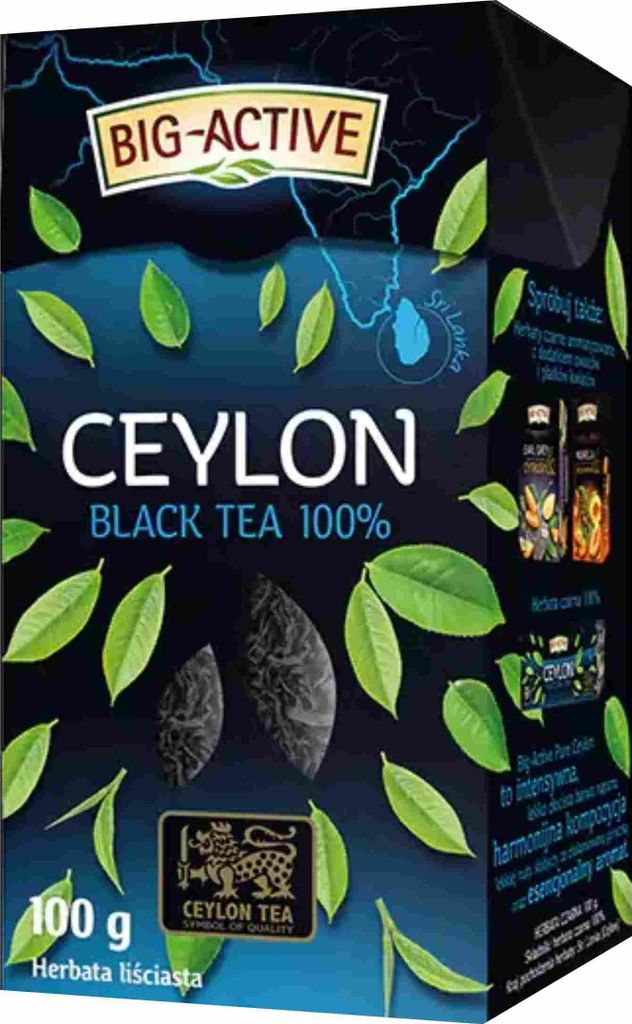 Ceylonsche zwarte thee, losse bladen, Big-Active - Sterke Productafbeelding 