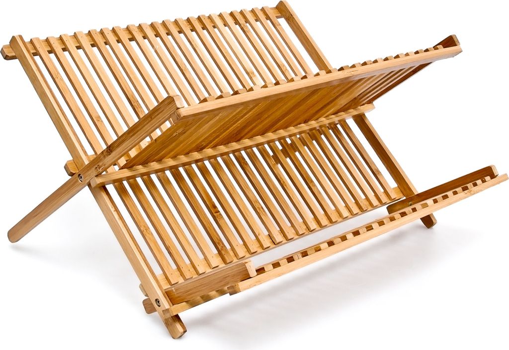 relaxdays Abtropfgestell braun Produktbild 1