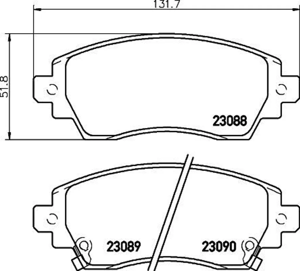 Plaquettes de frein HELLA 8DB 355 017-101 pour Corolla E11