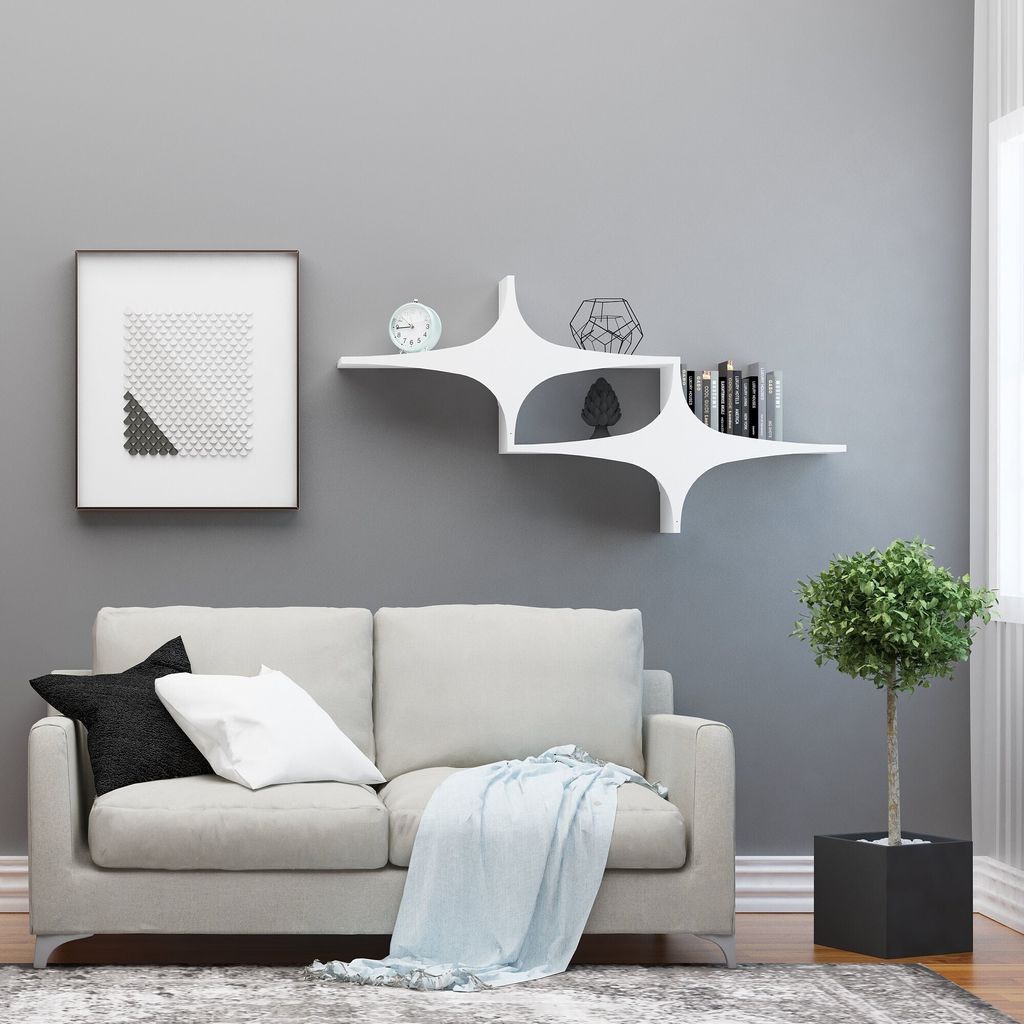 Skye Decor, Susen 2 - White, Wandregale, Weiß, 135 x 69 x Produktbild 