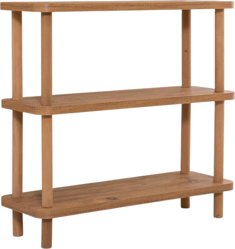 Bücherregal Chamukuy, Büroregal, Mobiler Buchhalter, Bücherbrett, 80x28 h75 cm, Eiche