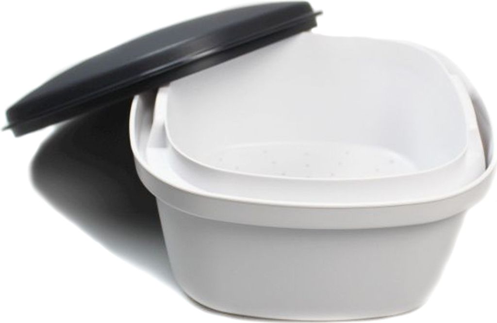 TUPPERWARE Thermo-Duo Siebservierer 2,8L blau weiß Produktbild 