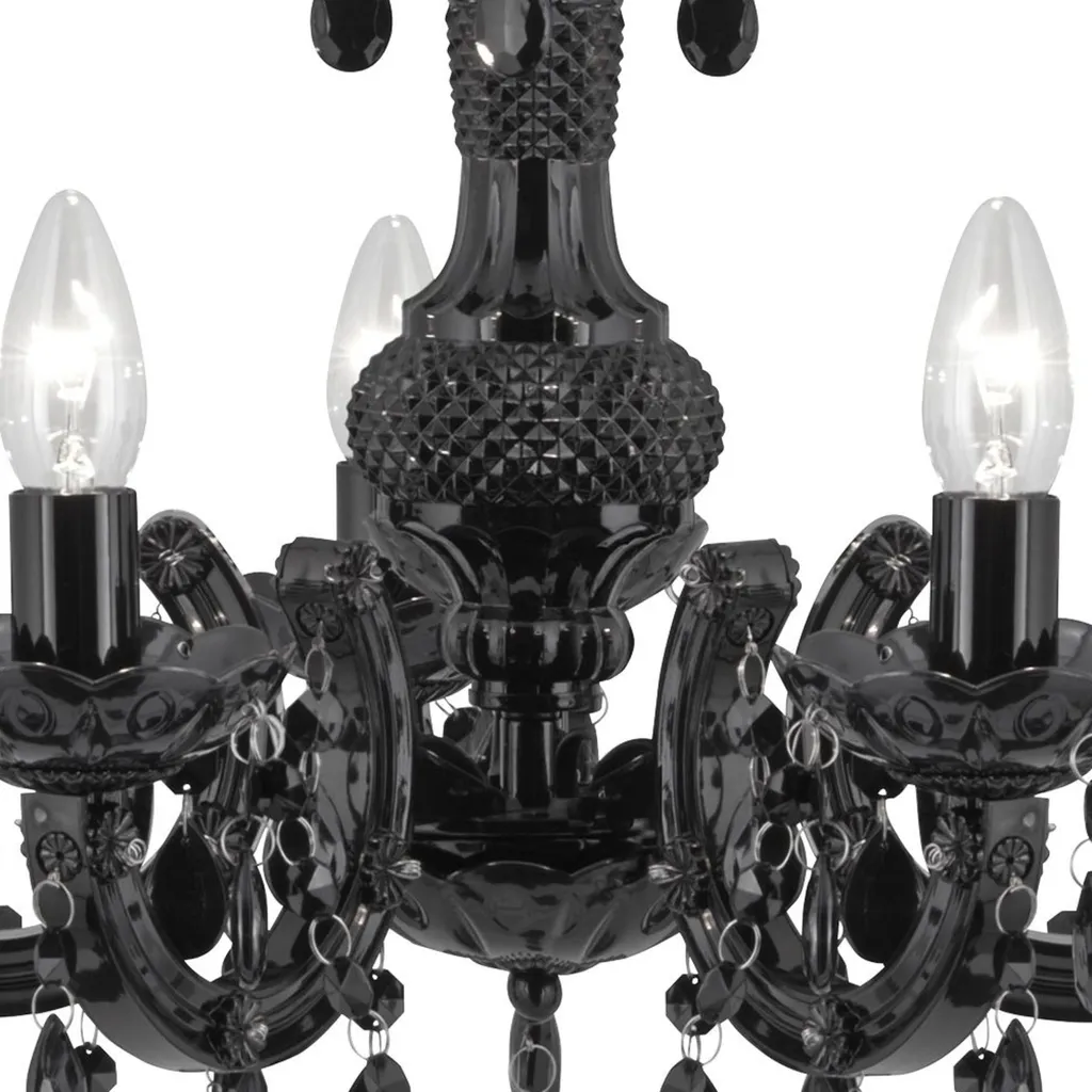 Plafoniera, nero, 93 cm, MARIE THERESE - 3
