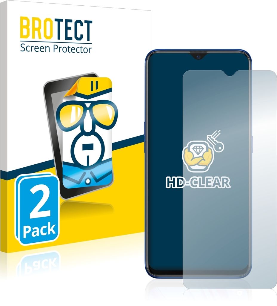 2x Für Oppo A9 2020 Schutzfolie BROTECT Displayschutz Display Schutz Folie Klar Transparent