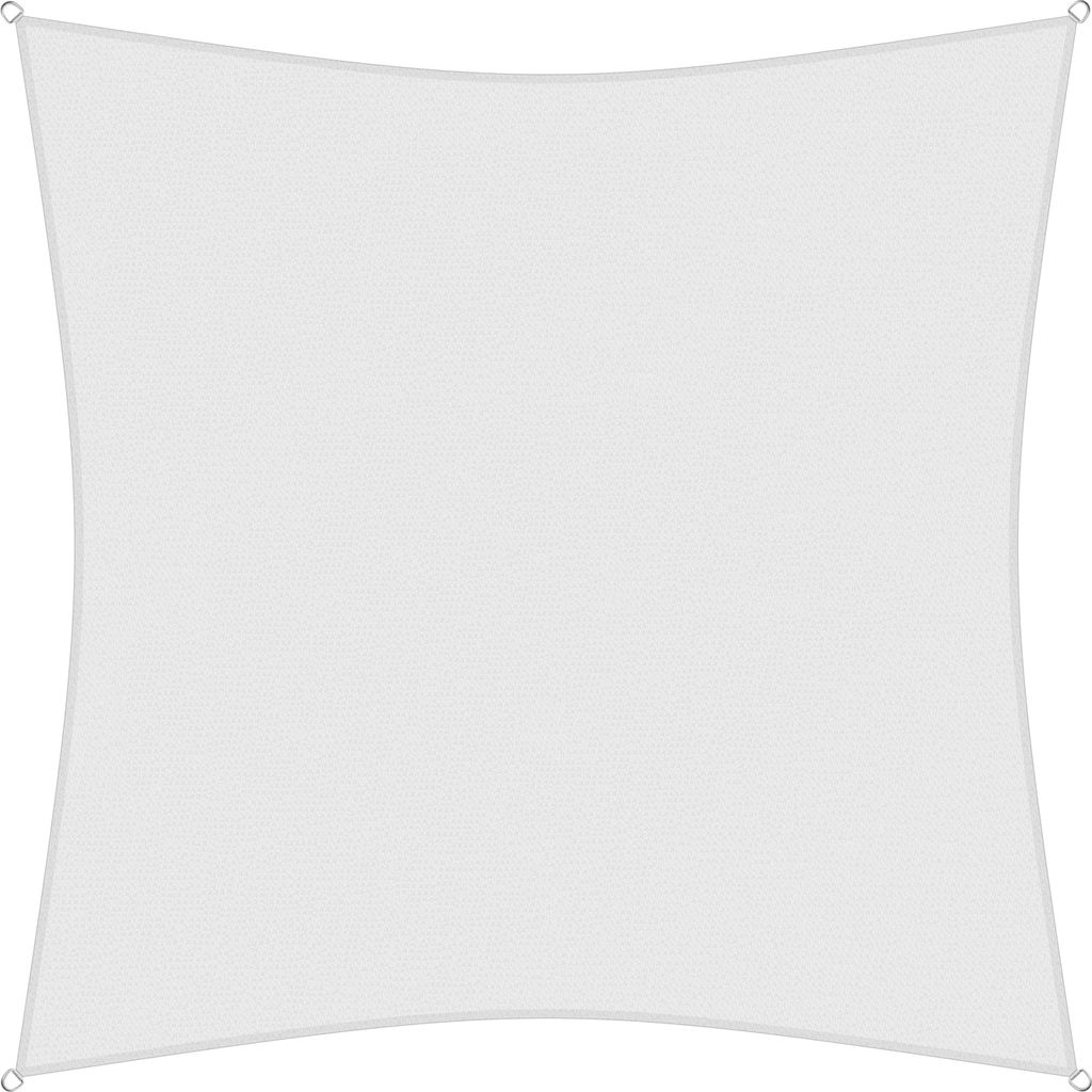 sunprotect 83232 Professional Sonnensegel, 3 x 3 m, Quadrat, wind- & wasserdurchlässig, weiß