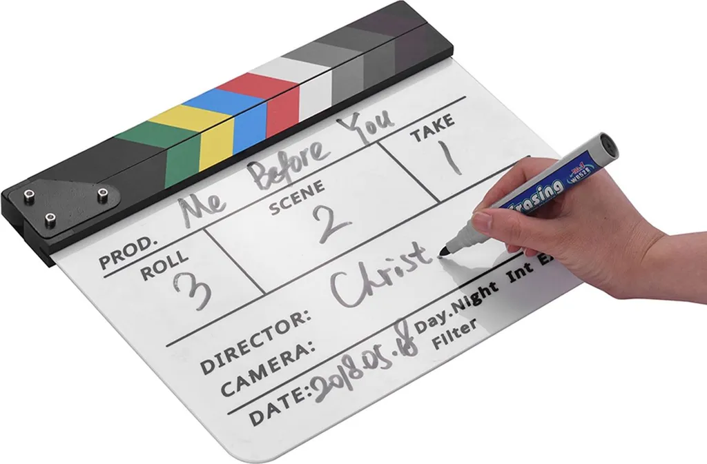Clap Cinéma Effaçable Facilement - Synchronisation Vidéo Pro sans Traces - 3