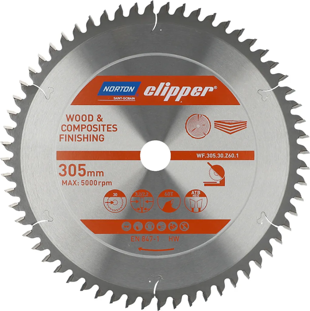 Disco Norton Clipper 305x30 60Z per Legno e Compositi | Qualità Oro