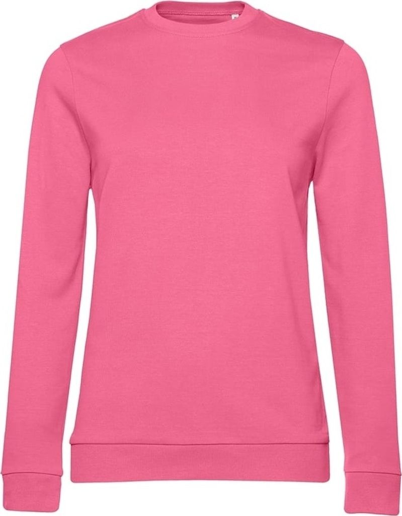 B&C Damen Sweatshirt mit angesetztem Ärmeln BC4720 (XS) (Helles Pink)
