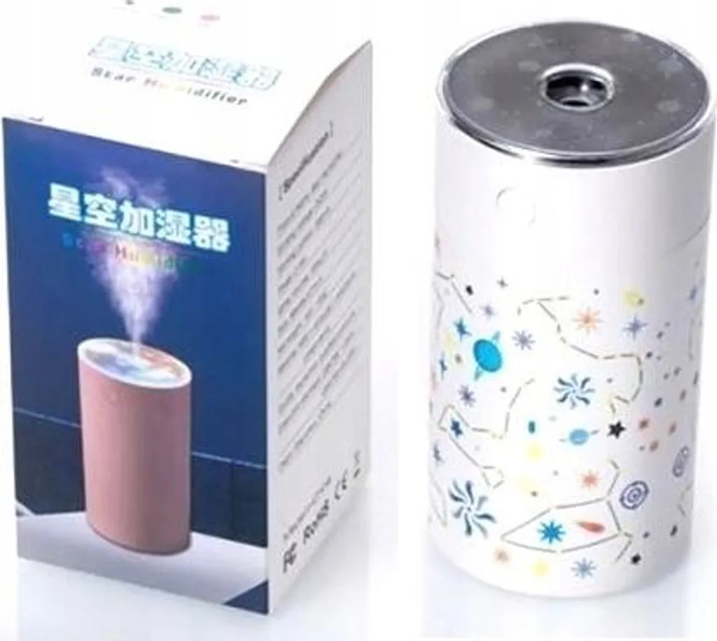 Diffuseur à Évaporation Silencieux avec Projecteur de Ciel Étoilé LED