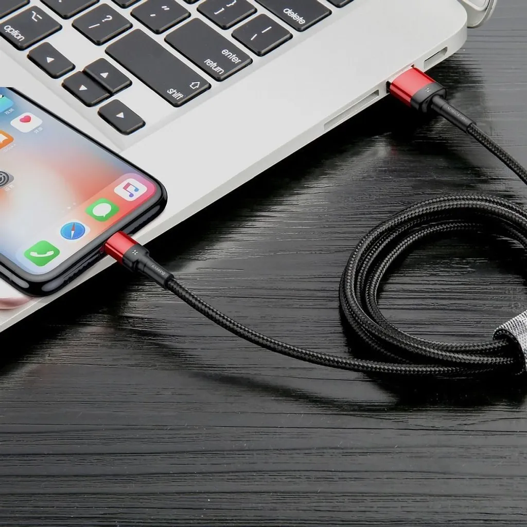 BASEUS Accessori Marca Modello Cavo USB per Lightning Cafule 2.4A 100 cm Nero