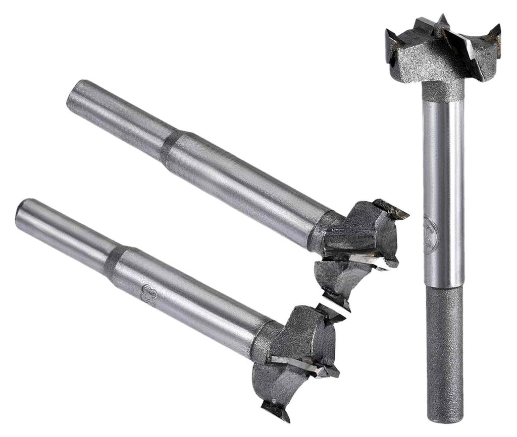 Forstner Holzbohrer Set 21mm, 22mm und 23mm mit Hartmetallstahlspitze für Scharnier und Holzwerkzeuge