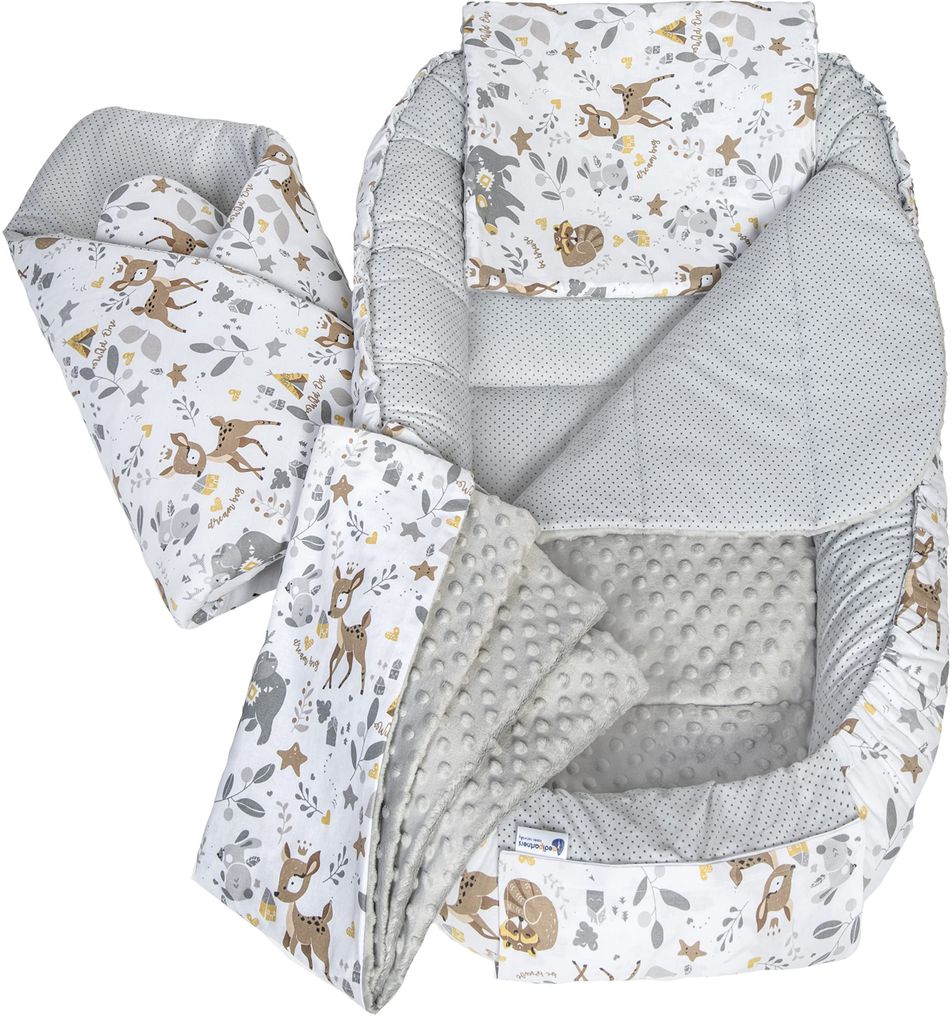 Babynestchen 5tlg Babynest Babydecke Steckkissen Produktbild 