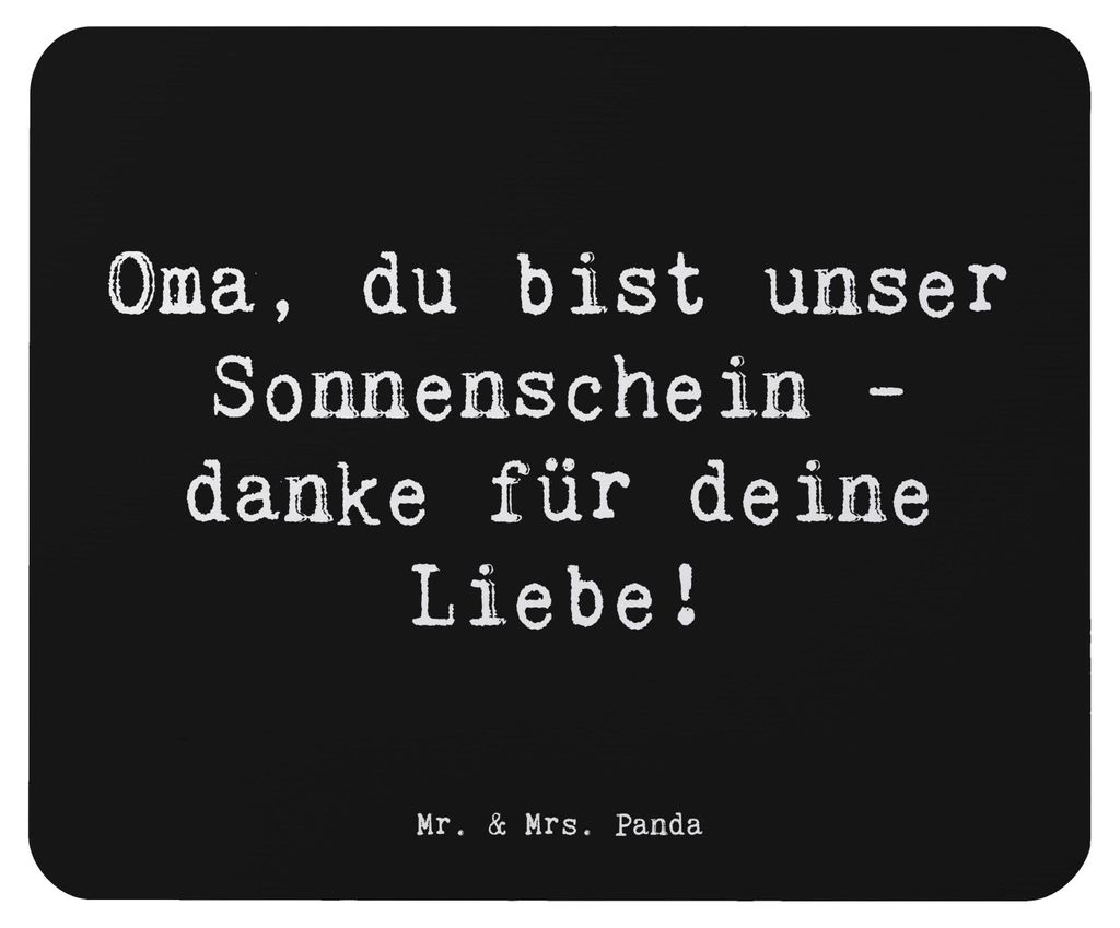 Mr. & Mrs. Panda Mousepad Spruch Oma Sonnenschein - Schwarz Produktbild 