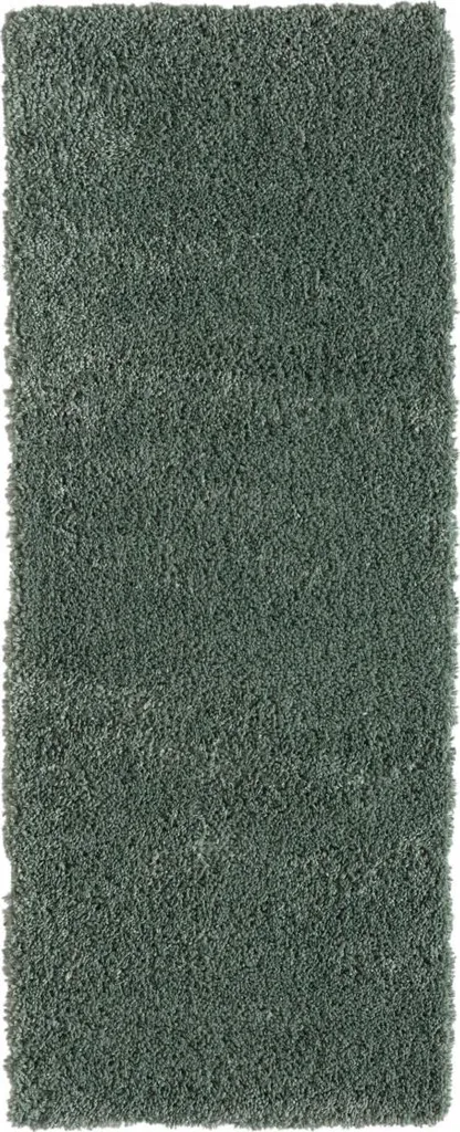 Tapis de course 80x250 cm My Shaggy - Fibres douces et poil long vert