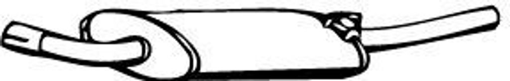 VEGAZ FS-149 Endschalldämpfer für FORD ESCORT IV Cabriolet (ALF) ESCORT IV (GAF, AWF, ABFT) ESCORT III (GAA) ESCORT III Cabriolet (ALD) ORION II ...