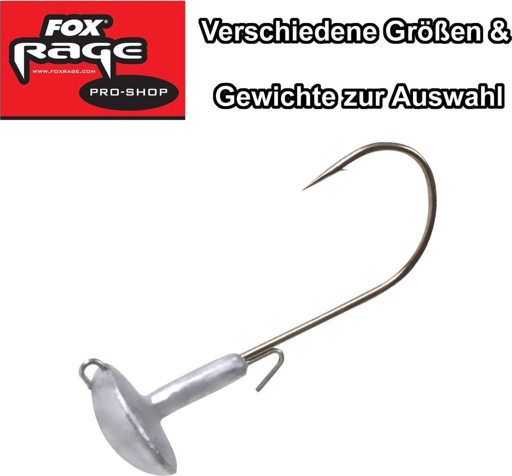 Fox Rage Jigköpfe Standup Lipstick Jigs Jighaken, Größe:10g / Gr. 2/0