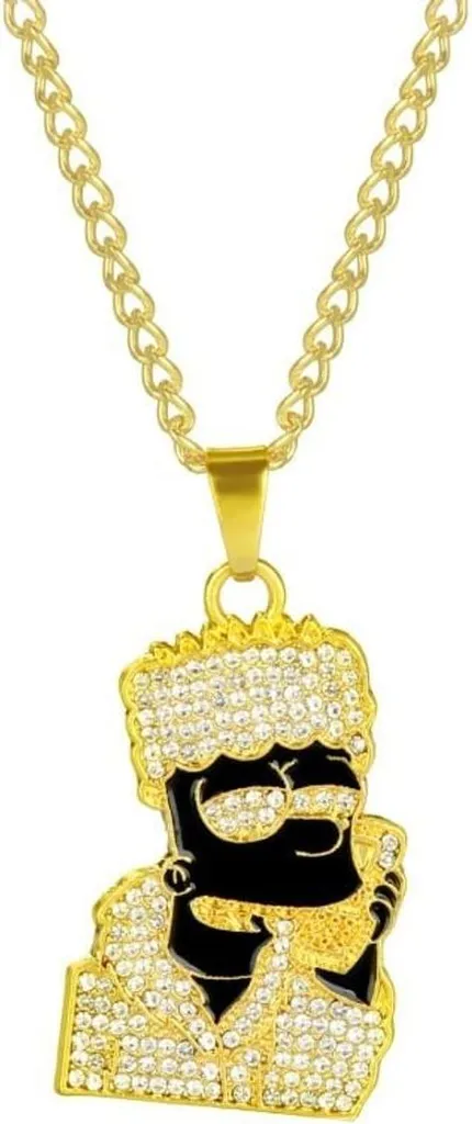Collana Bart Simpson Argento - Design Minimal e Raffinato Unisex