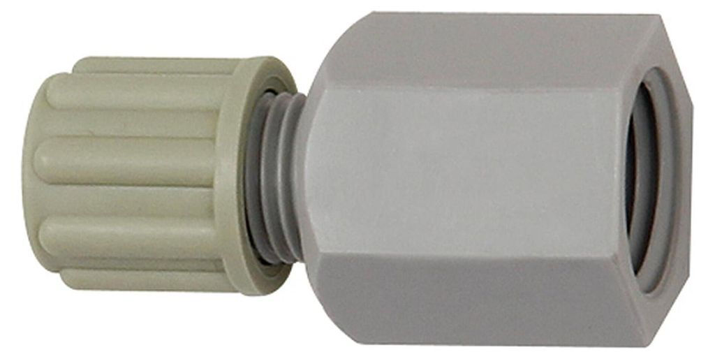 Riegler Gerade Aufschraubverschraubung G 3/8 i., für Schlauch 8/10 mm, PA