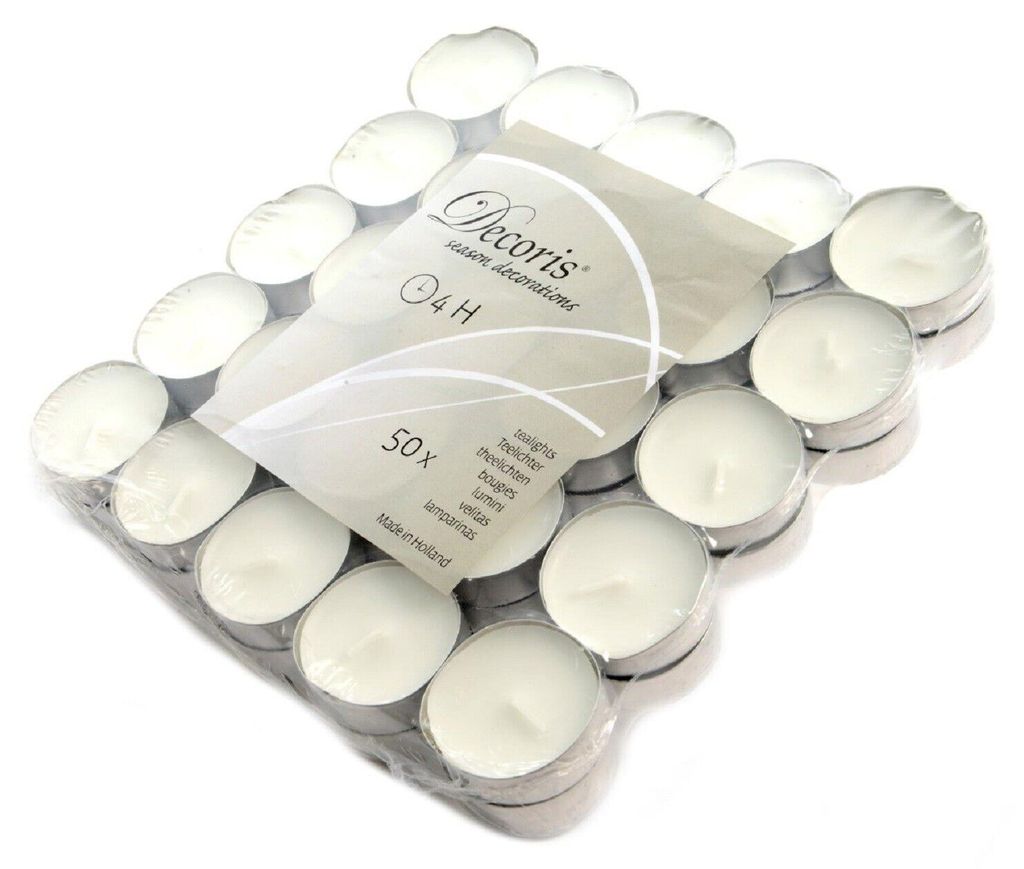 Bougies chauffe-plat blanches, durée de combustion : 4 h, Image du produit 
