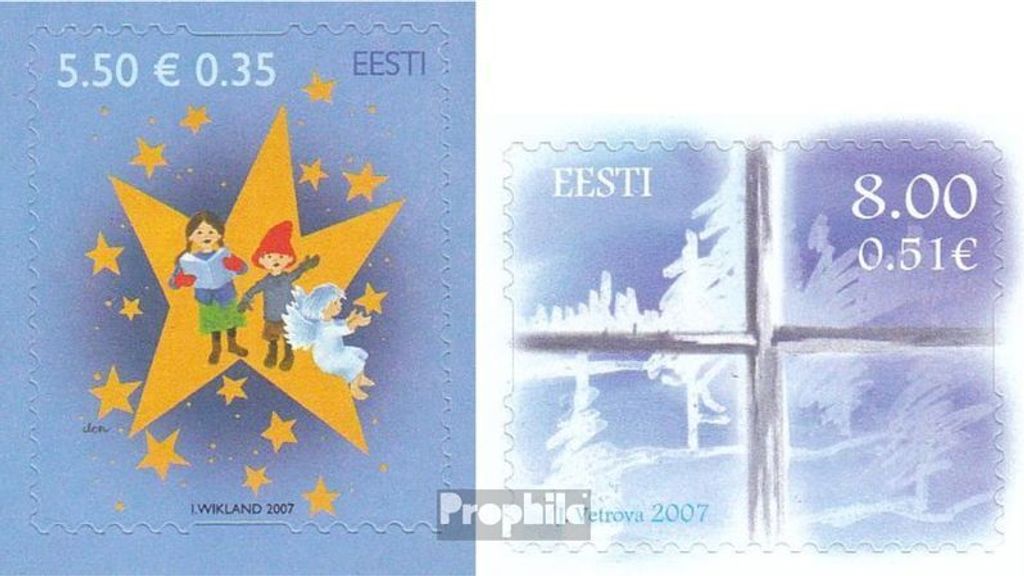Briefmarken Estland 2007 Mi 598-599 (kompl.Ausg.) postfrisch Weihnachten
