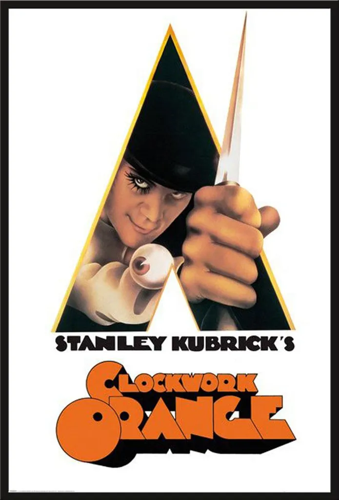Poster Orange Mécanique Prêt à Accrocher avec Cadre Noir Shinsuke Robuste