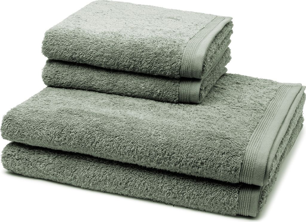 Möve Superwuschel 2 X Handtuch 2 X Duschtuch im Set Extraweiches Handtuch, Aus 100% hochwertiger Baumwolle, Mit eingesticktem Markenlogo