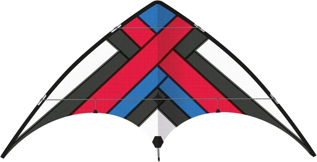Cerf-volant acrobatique Gunther Xero Loop Rouge et Noir de 160 x 80 cm