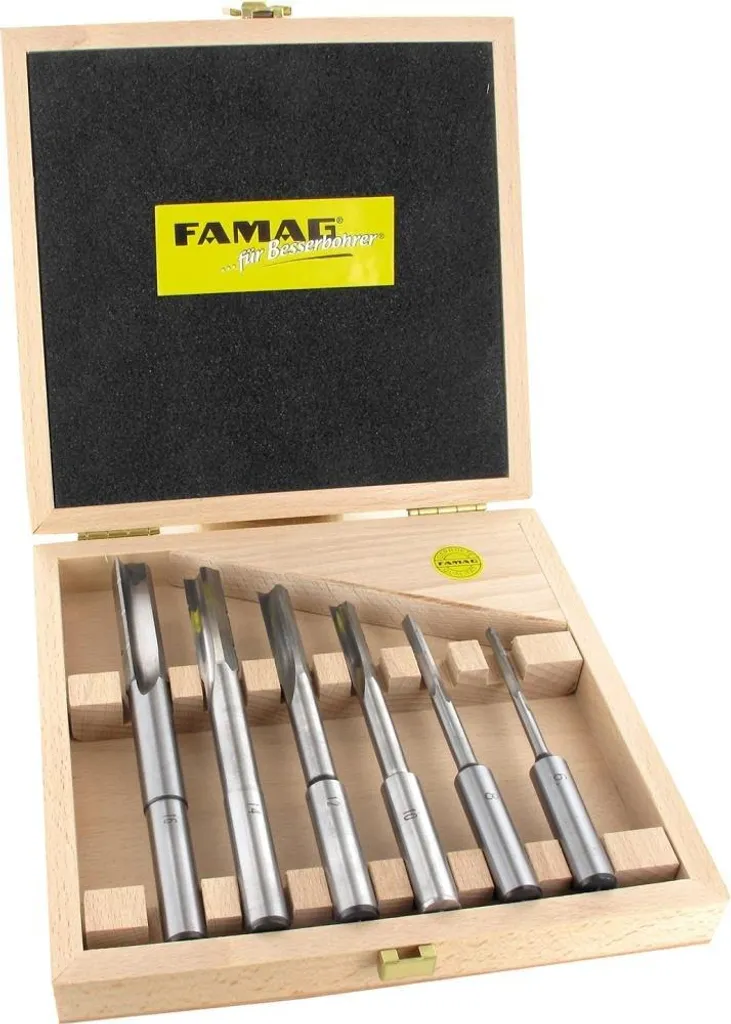 Set Frese a Tazza Bimetalliche per Legno in Cassetta di Legno Rinforzata