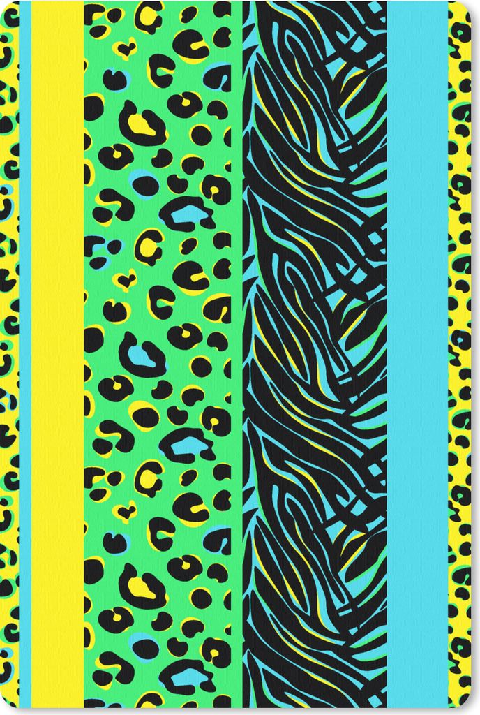 MuchoWow Mauspad Mousepad Design - Pantherdruck - Gelb - Grün 40x60 cm - Mousepads - Maus Mat - Pad - Mausunterlage - Schreibtisch Accesoire