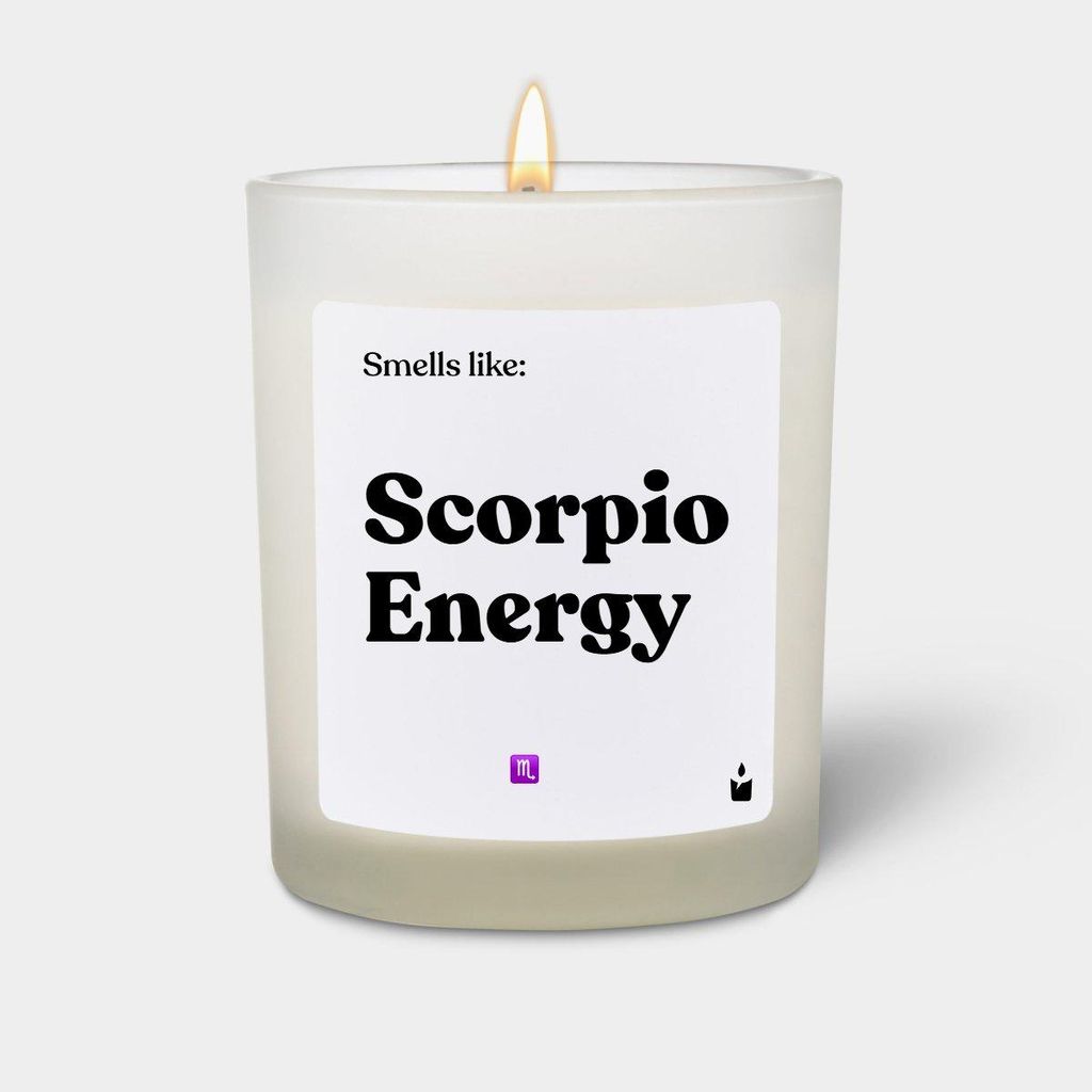 ChattyCandles Duftkerze Weiss Woody Smells like: Scorpio Energy