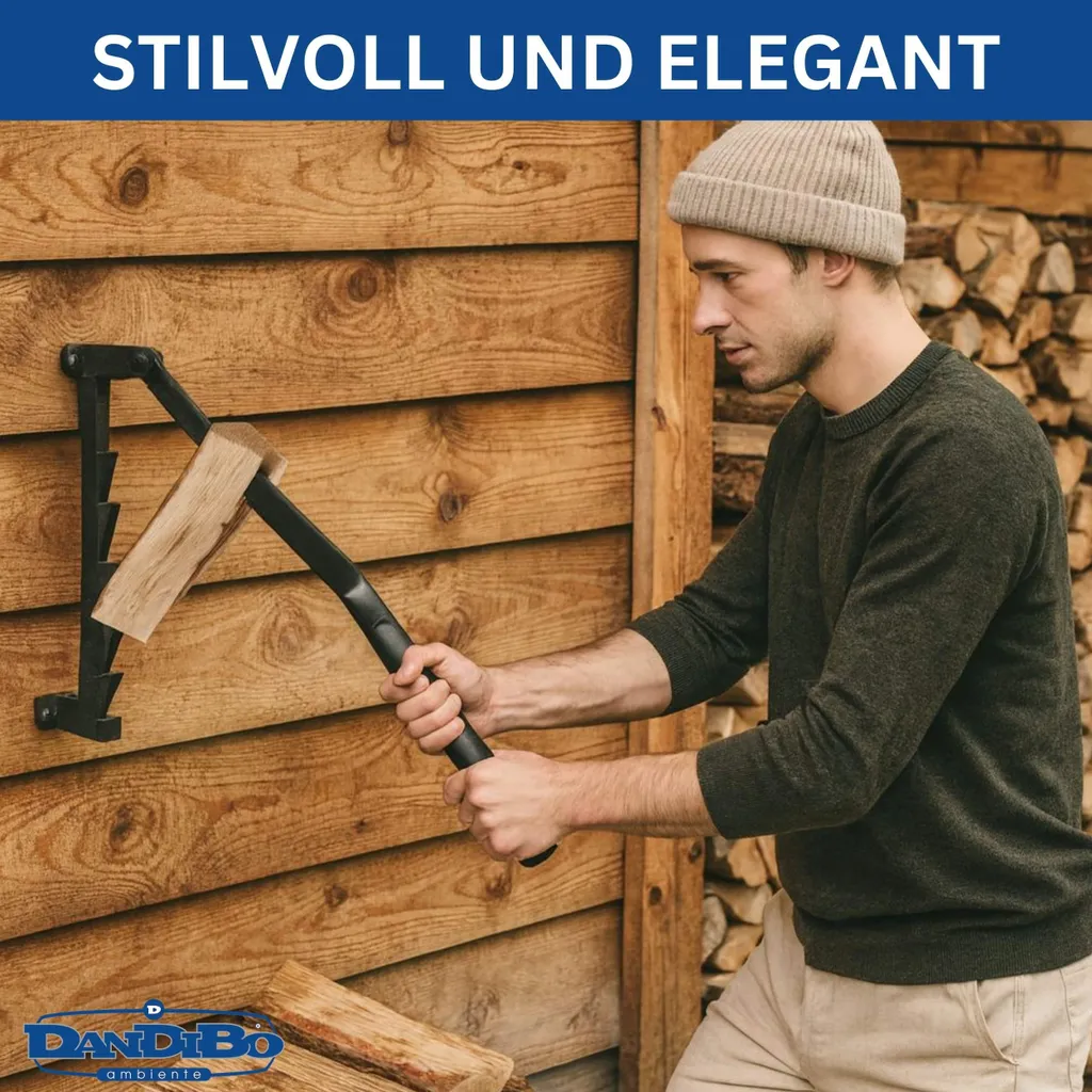 Fendeur de bois d'allumage stable et robuste pour fixation murale - 8