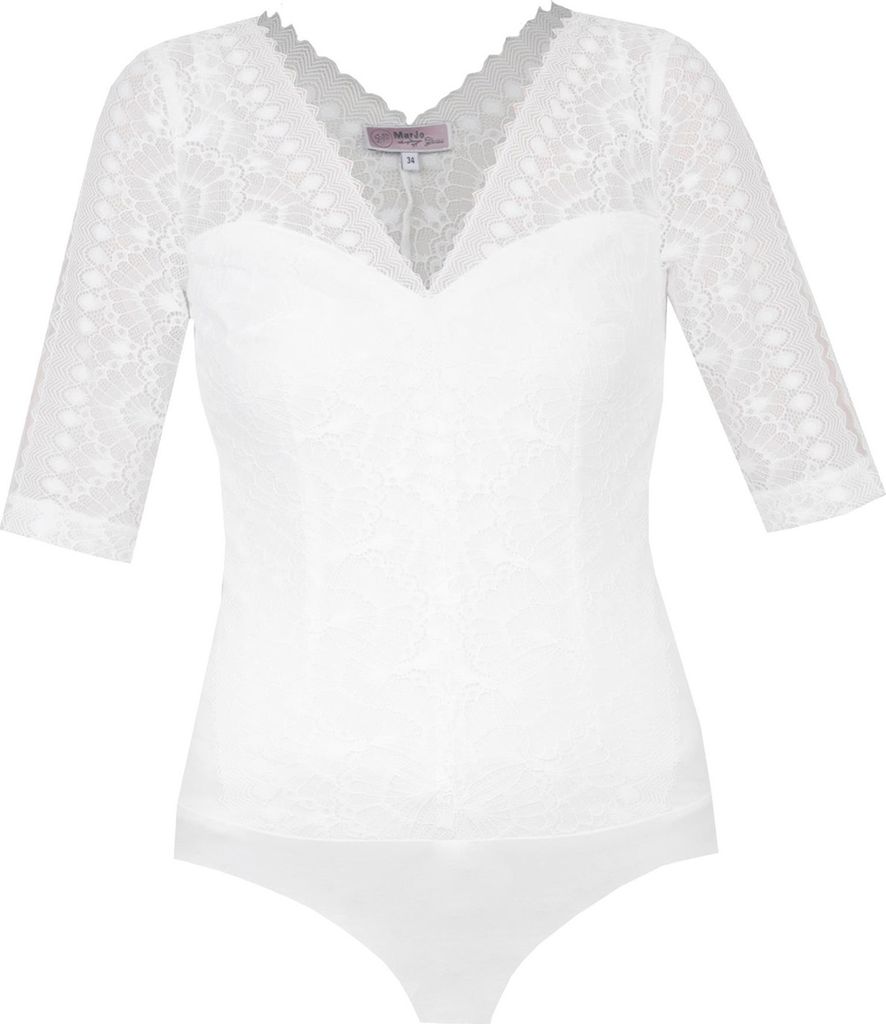 MarJo Dirndlbody "Forsten" Halbarm | Offwhite Größe: 36