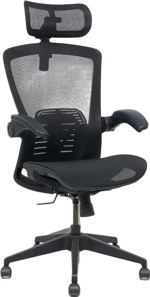 Chaise de bureau ergonomique OC3 PRO noire - Siège pivotant ajustable