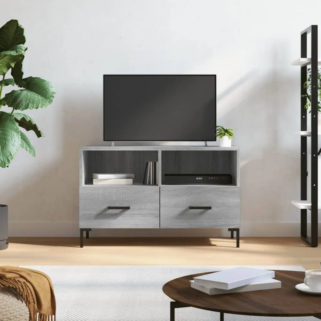 Mobile TV Grigio Sonoma 80x36x50 cm vidaXL | Porta TV Legno Multistrato