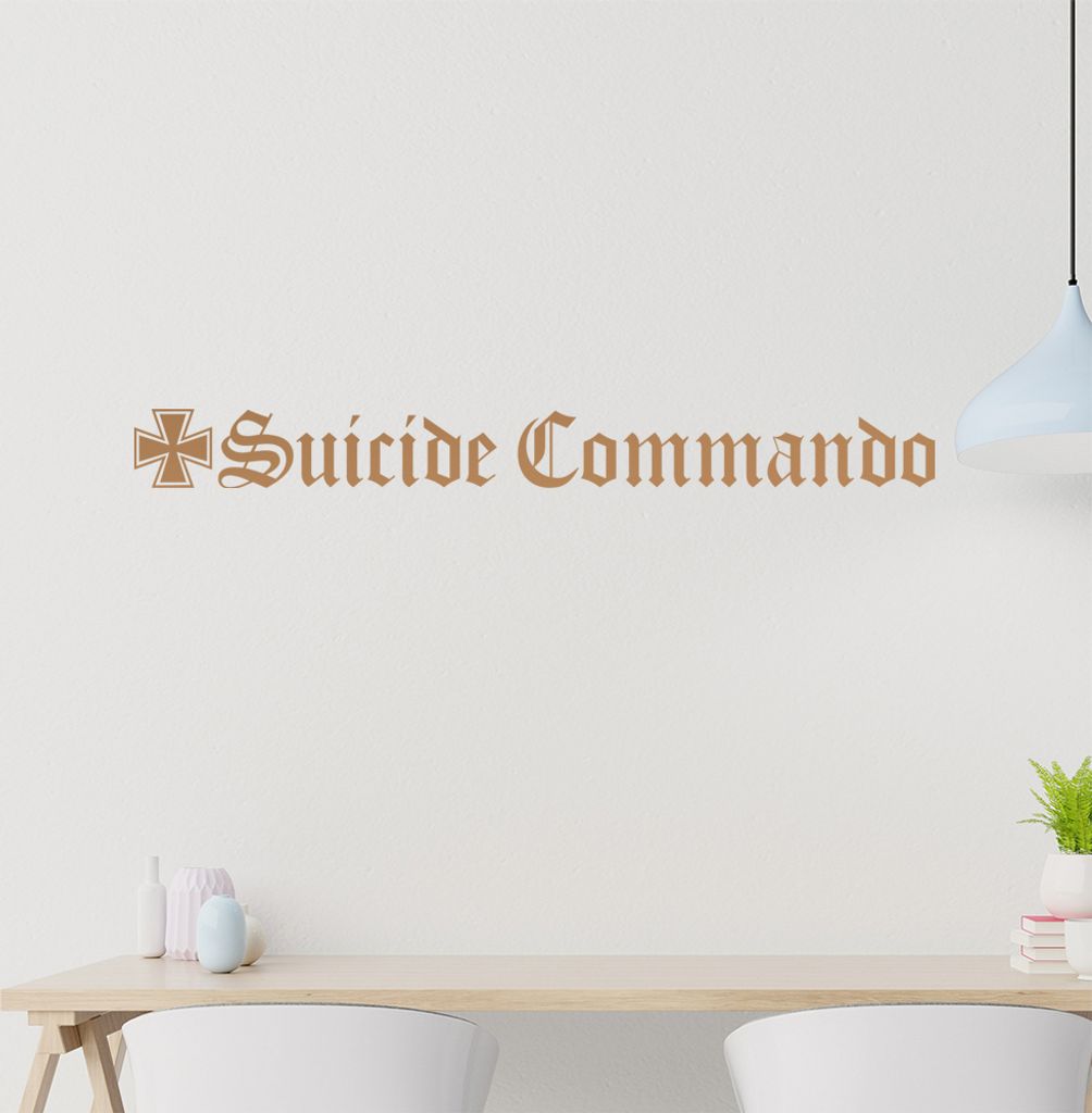Suicide Commando Wandtattoo in 6 Größen - Wandaufkleber Wall Sticker - Dekoration, Küche, Wohnzimmer, Schlafzimmer, Badezimmer