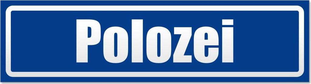 Polozei invertiert Magnetschild Schild magnetisch