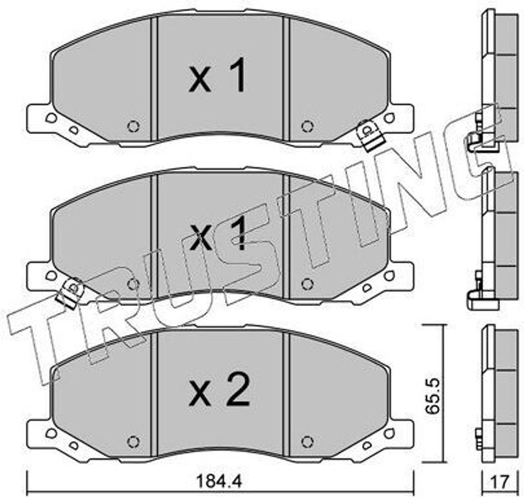 TRUSTING Bremsbeläge Satz Vorne Bremsklötze für OPEL INSIGNIA Caravan 860.0