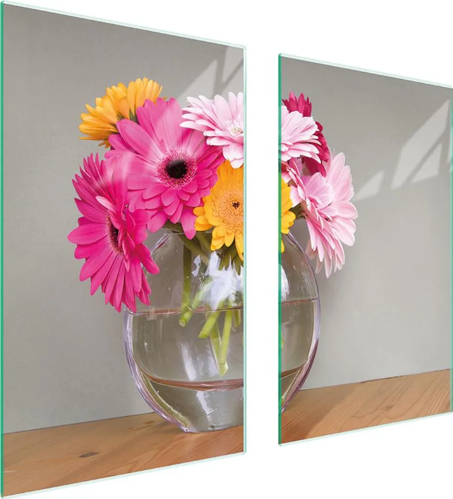 Copri Piano Cottura Vetro Ceramica 75x52 Gerbera Colorful - 2 Lastre