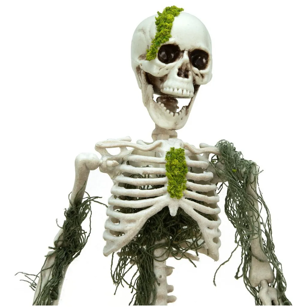 Squelette Halloween 40cm pour déco de table et buffet - Effet mousseux