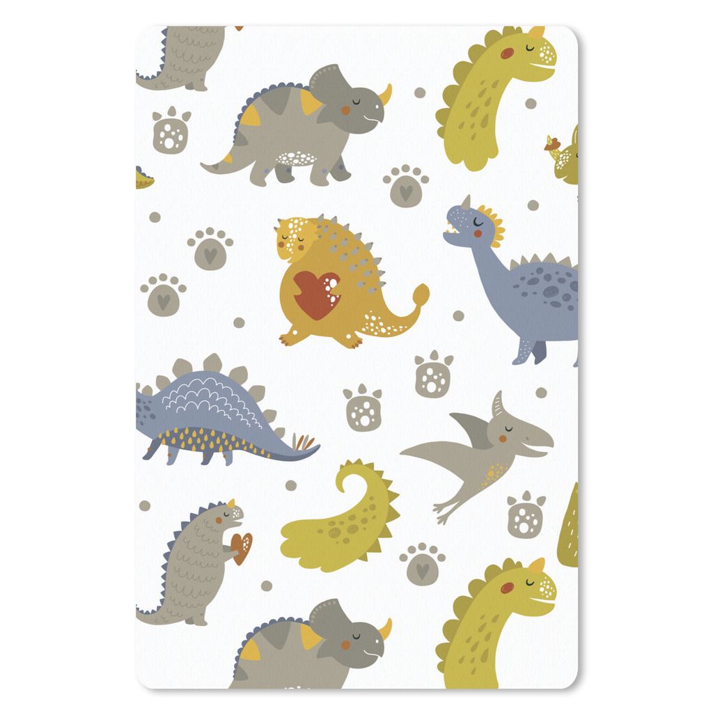 MuchoWow Mauspad Mousepad Dinosaurier - Kinder - Design - Jungen - Mädchen - Kinder 40x60 cm - Mousepads - Maus Mat - Pad - Mausunterlage - Schr...