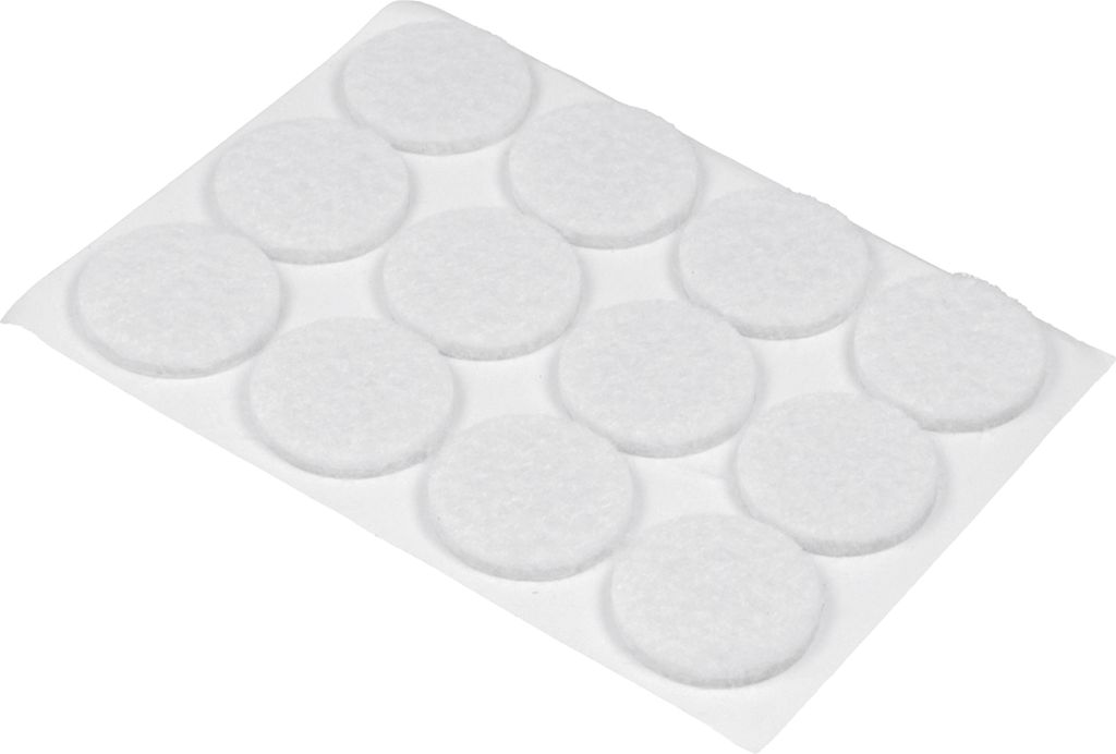 METALTEX Filzgleiter 12er Pack Filz Ø 2,2 cm weiß – 6er Produktbild 