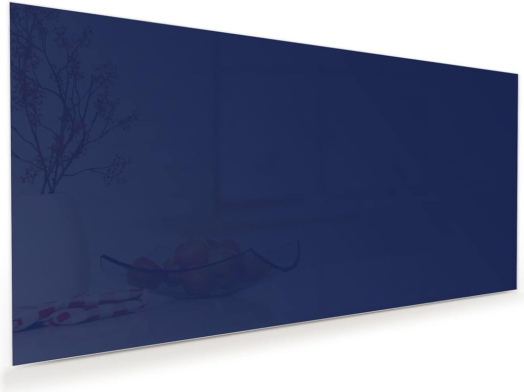 Glasbild 60x30cm in XXL für Wohnzimmer, Schlafzimmer Motiv Marineblauer Hintergrund II