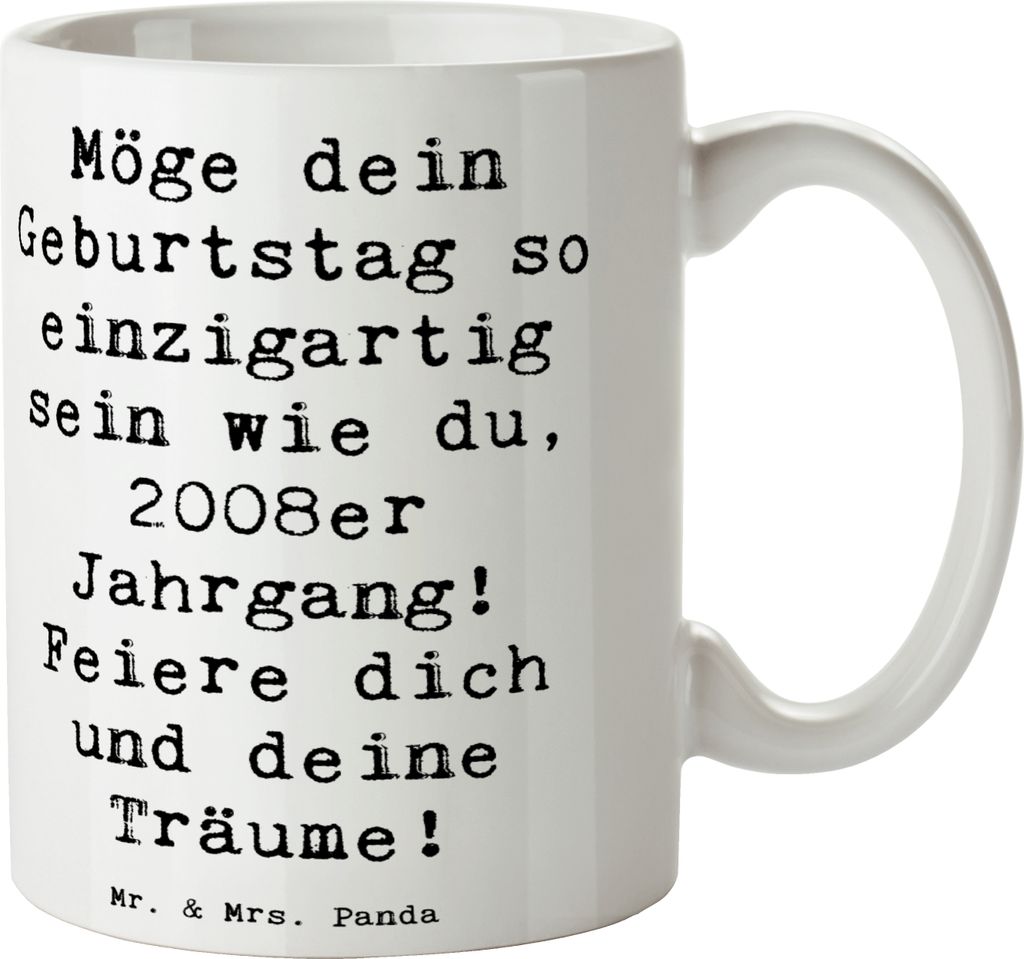 Mr. & Mrs. Panda Teetasse Spruch 2008 Geburtstag Produktbild 