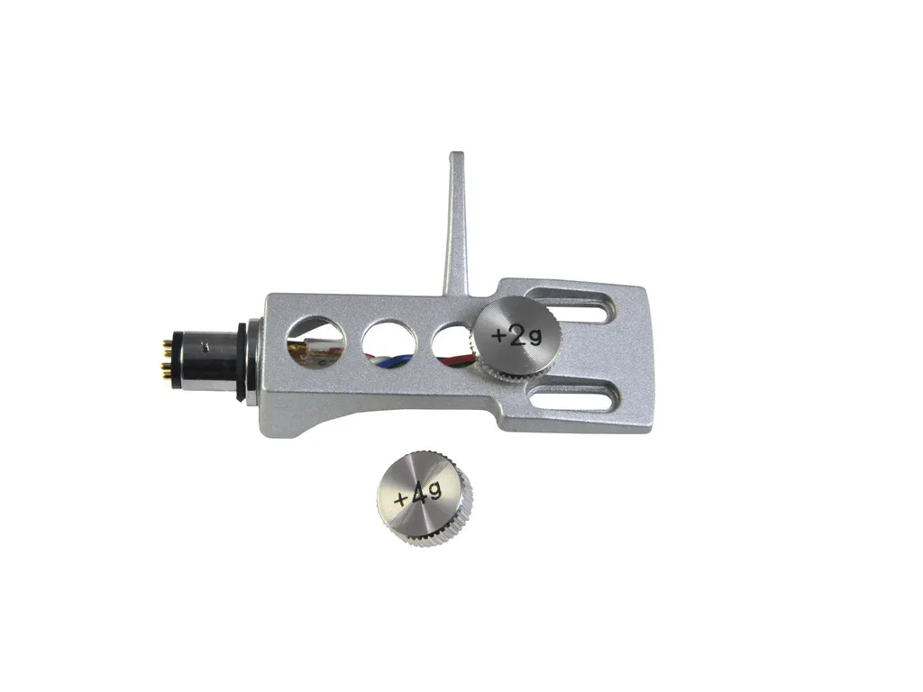 Headshell Omnitronic 10605262 Argenté pour Remplacement Cellule Vinyle